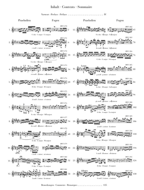 Bach The Well-Tempered Clavier Part II BWV 870-893