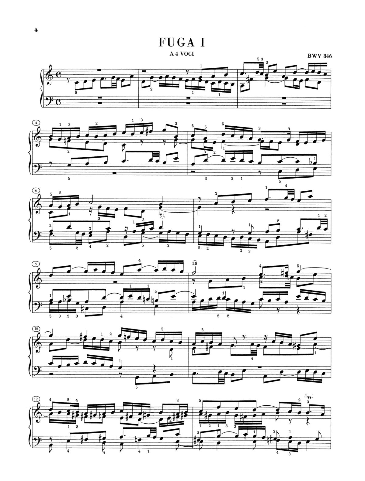 Bach The Well-Tempered Clavier Part I BWV 846-869