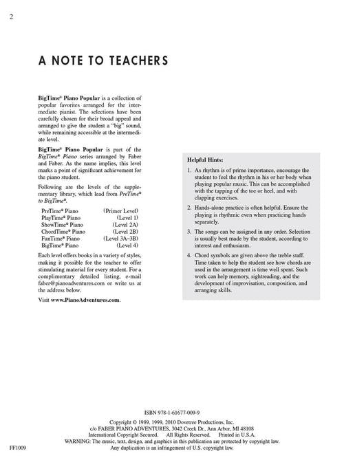 BigTime Piano Popular Level 4