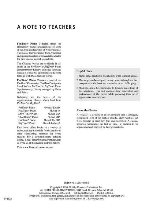 FunTime Piano Classics Level 3A-3B