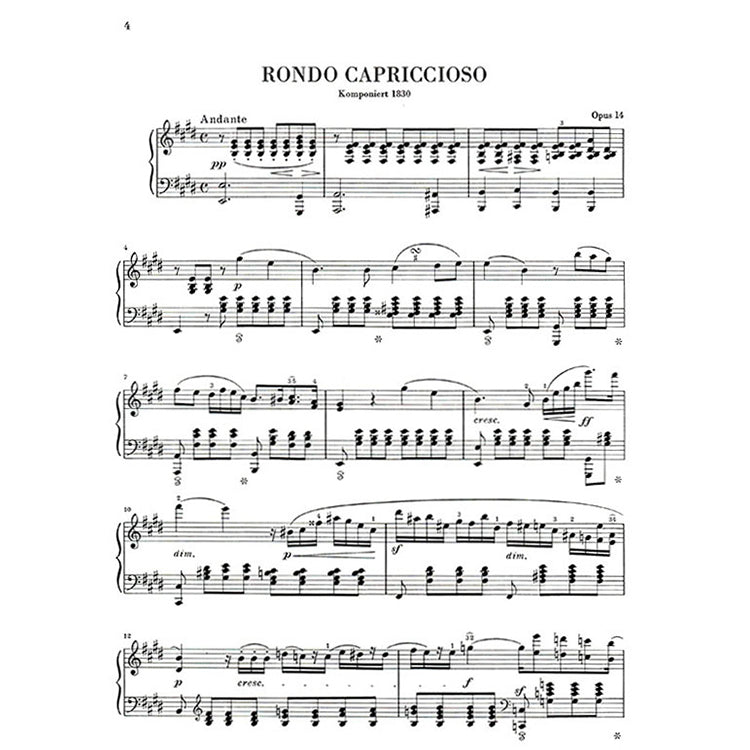 孟德爾頌【原典版】隨想輪迴曲 作品14