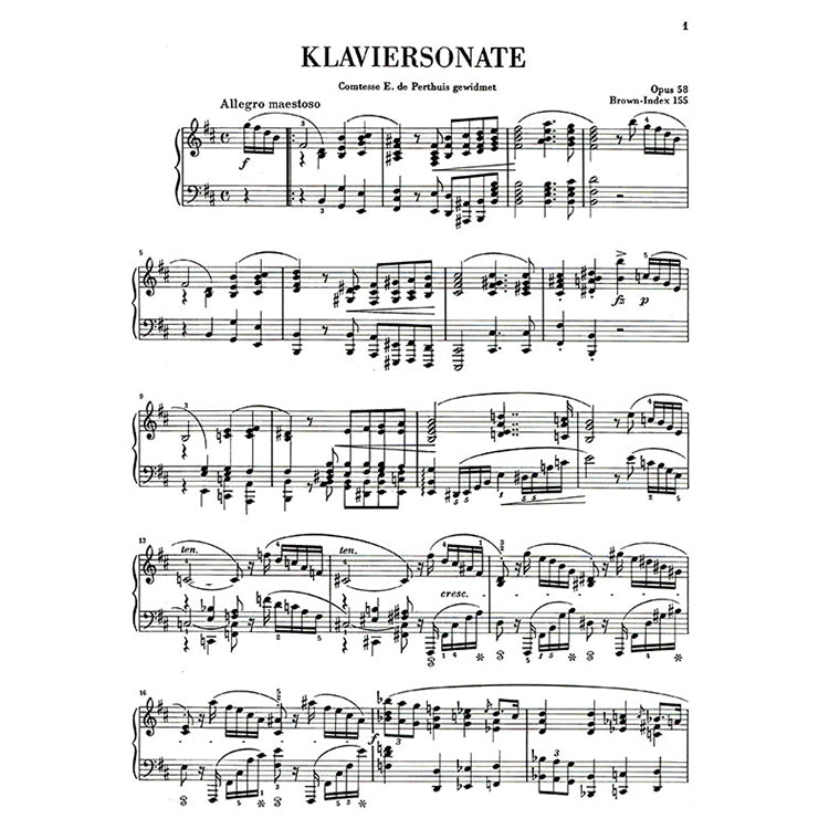 蕭邦 【原典版】b小調奏鳴曲-作品58