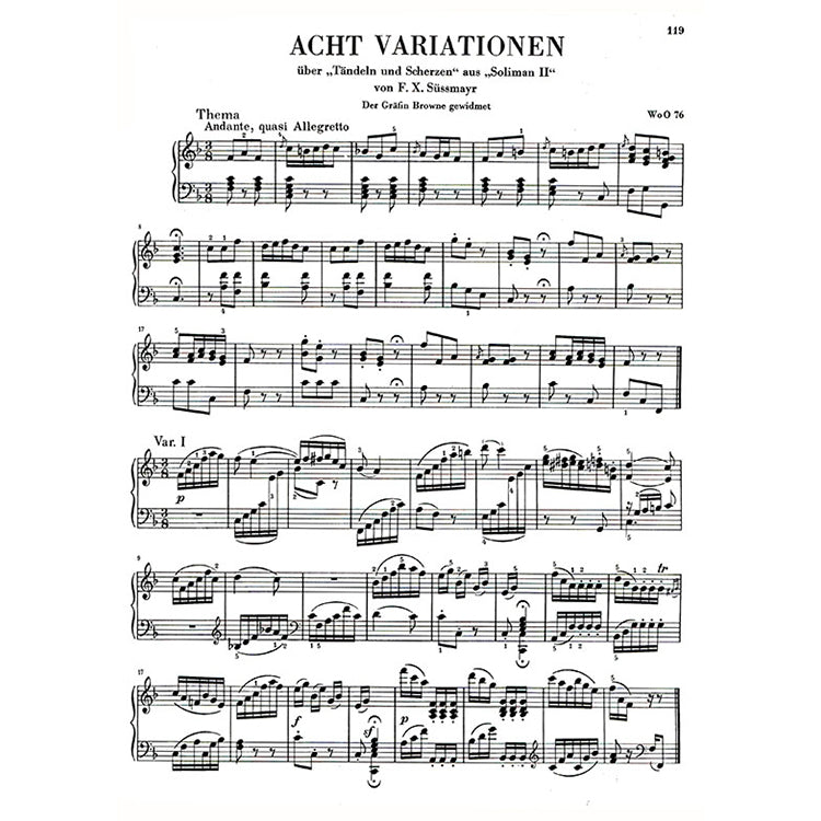 貝多芬【原典版】鋼琴變奏曲全集 第二冊