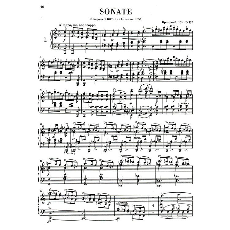 舒伯特【原典版】奏鳴曲 第一冊