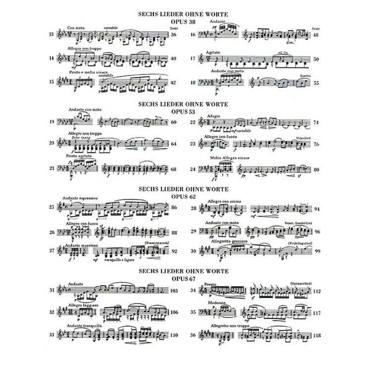 孟德爾頌 【原典版】無言歌