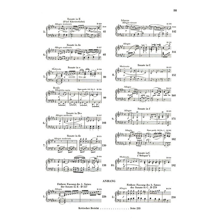 舒伯特 【原典版】奏鳴曲 第三冊