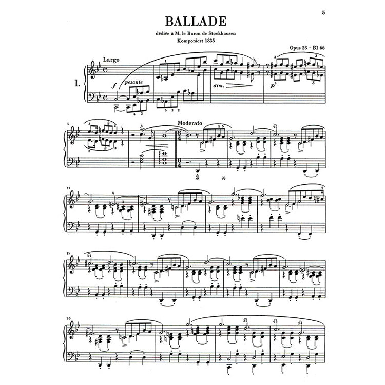 蕭邦 【原典版】敘事曲