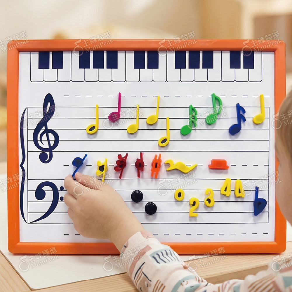 五線譜白板 + 音符磁鐵
