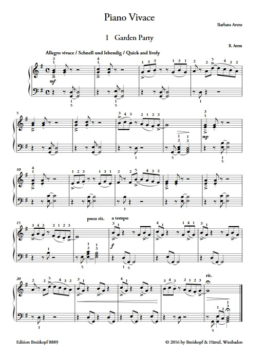 Piano vivace / Piano tranquillo