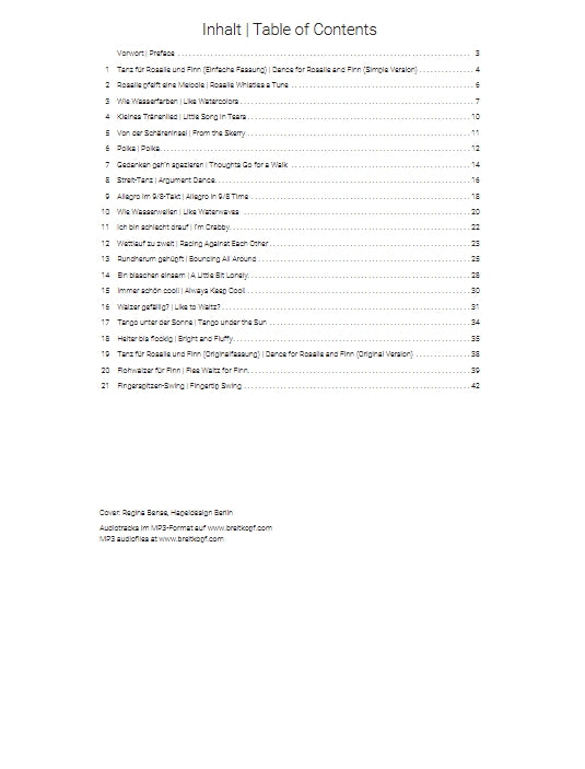 For Rosalie & Finn-20 Pieces for Piano Duet