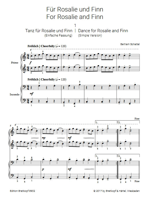 For Rosalie & Finn-20 Pieces for Piano Duet