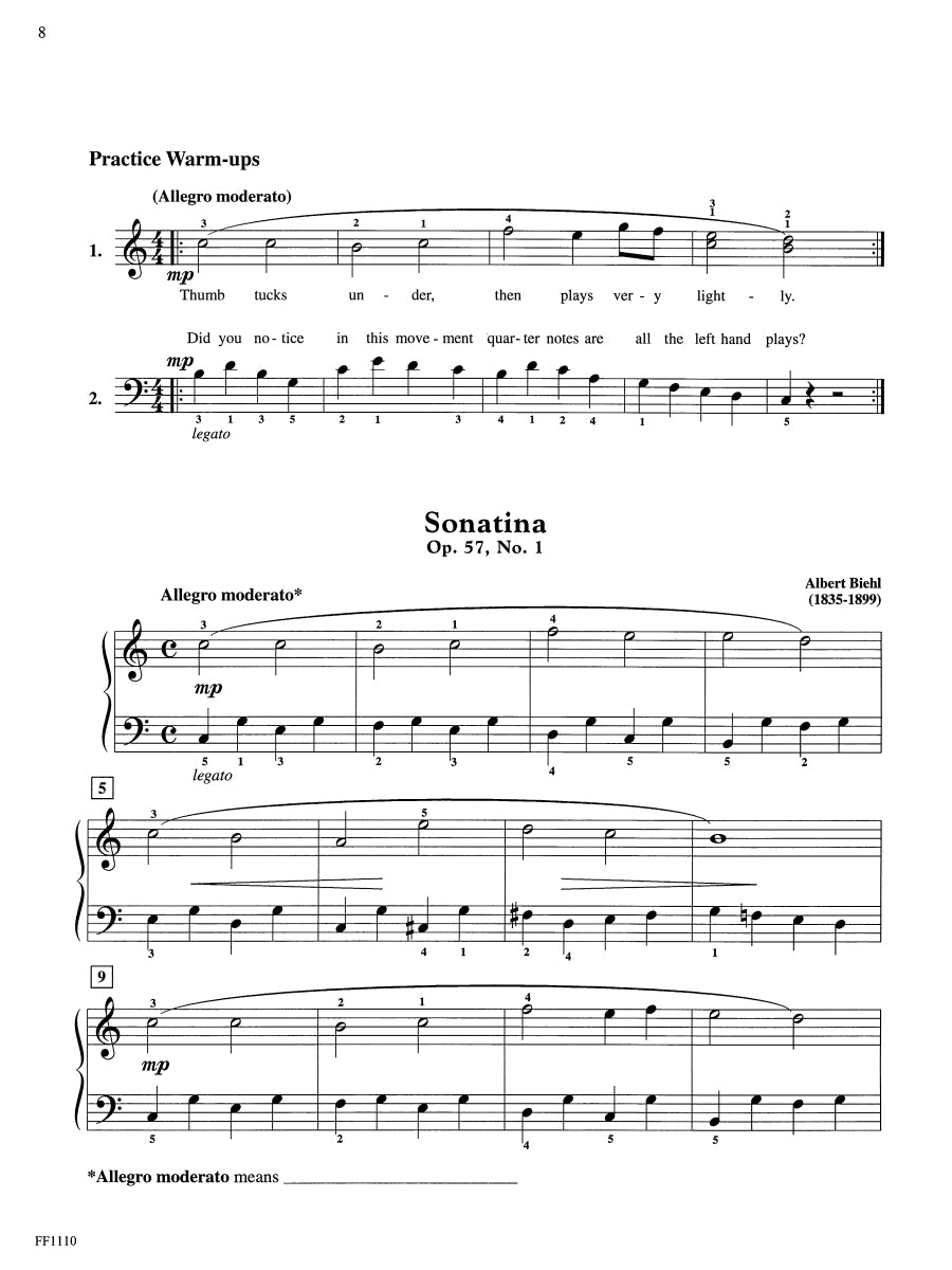 Piano Sonatinas Developing Artist Original Keyboard Classics Book 1