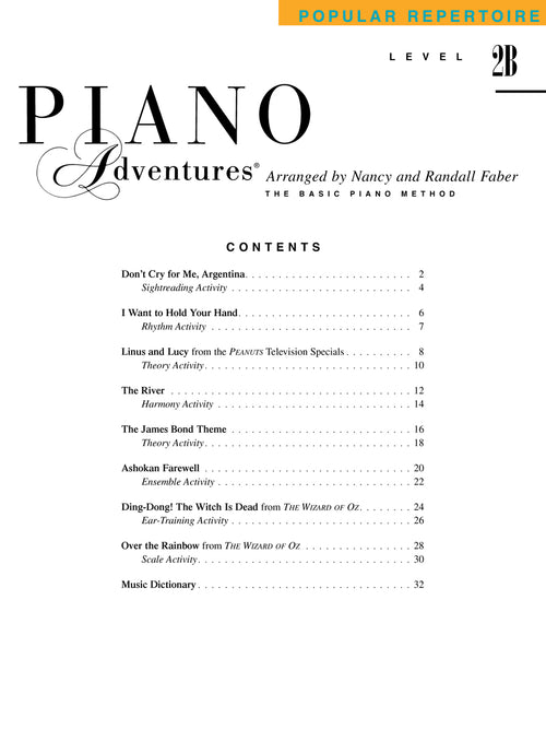 Piano Adventures Popular Repertoire Level 2B