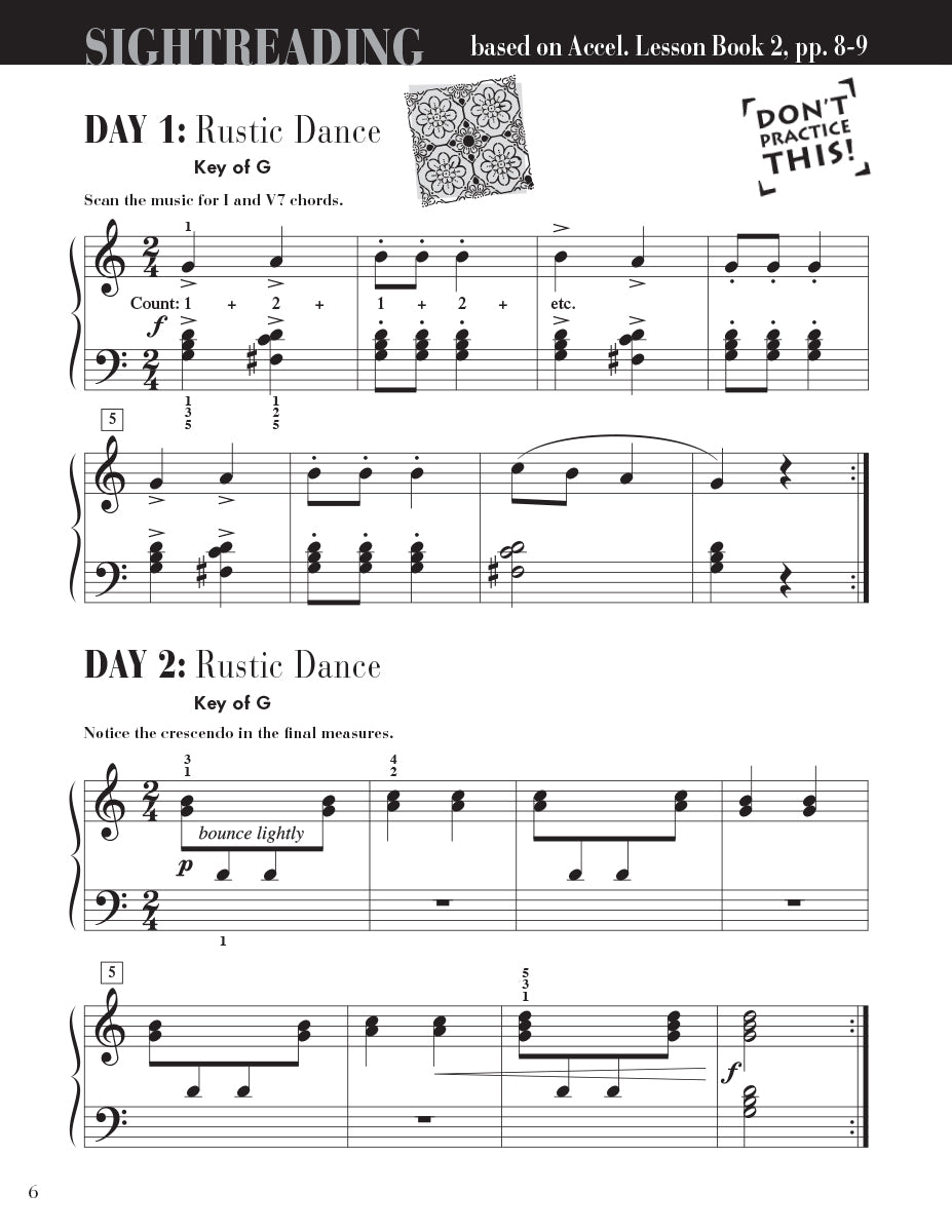 Accelerated Piano Adventures Sightreading Book 2