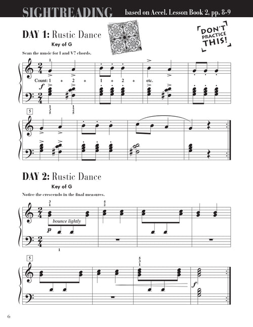 Accelerated Piano Adventures Sightreading Book 2