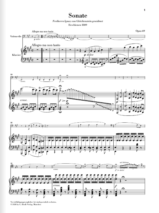 Beethoven Violoncello Sonata A major op. 69