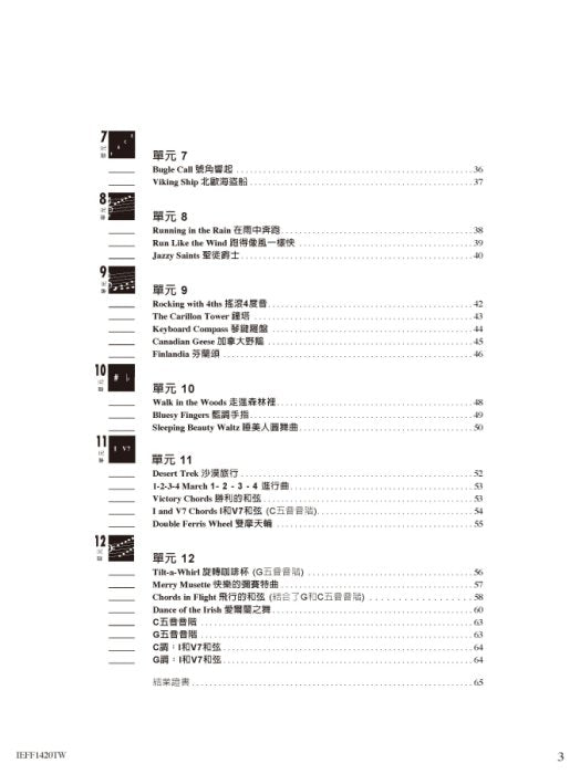芬貝爾鋼琴基礎教材 快速進程1 技巧