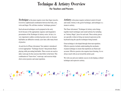 Piano Adventures Technique & Artistry Primer Level