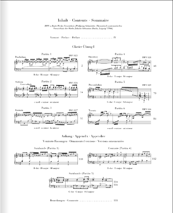 Bach Six Partitas BWV 825-830