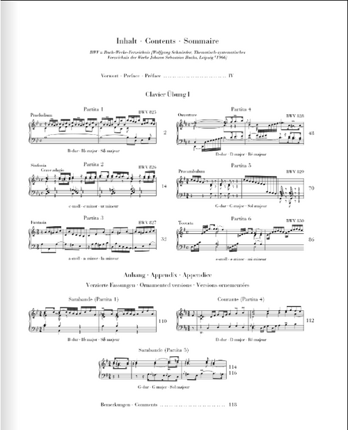 Bach Six Partitas BWV 825-830