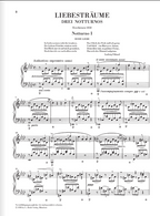 Liszt Liebesträume, 3 Notturnos