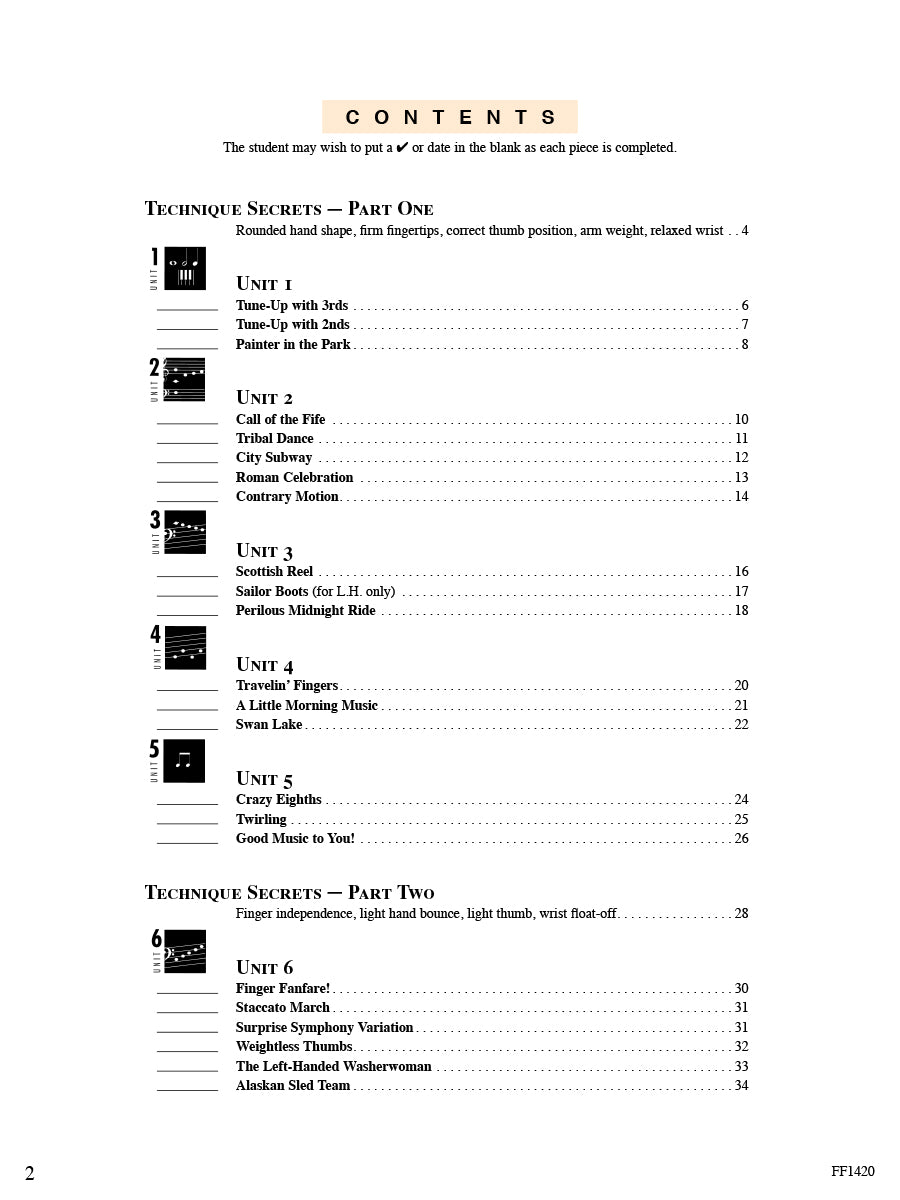 ACCELERATED PIANO ADVENTURES Tech Book 1