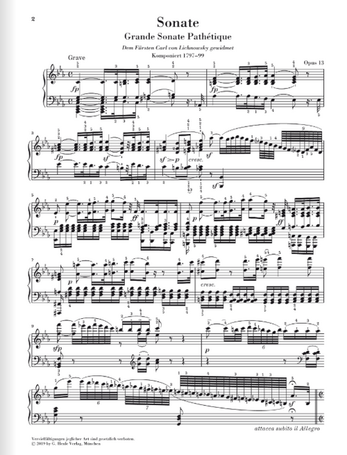 Beethoven Piano Sonata no. 8 c minor op. 13 (Grande Sonata Pathétique)