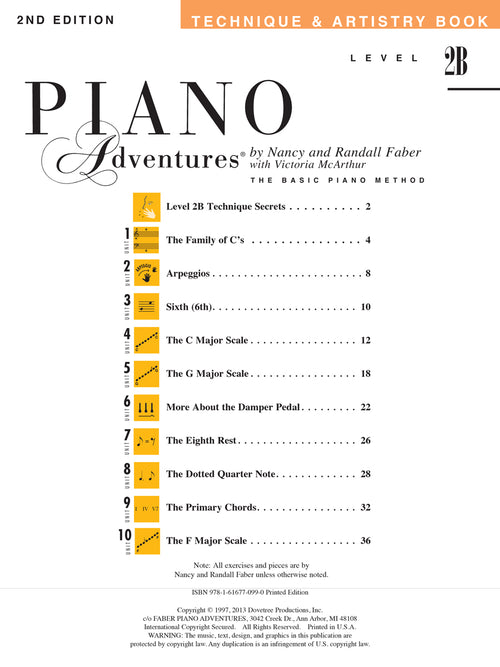 Piano Adventures Technique & Artistry Book Level 2B