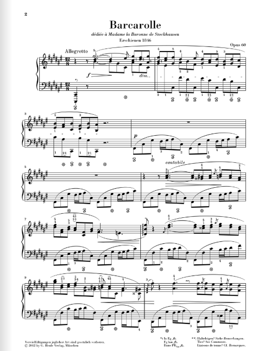 Chopin Barcarolle F sharp major op. 60