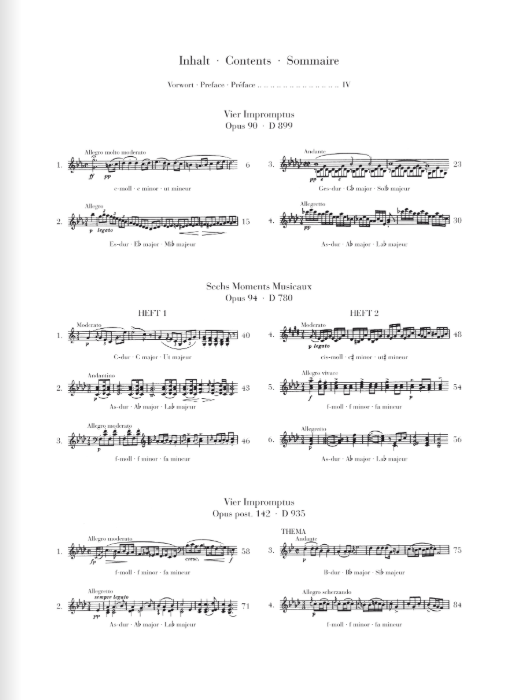 Schubert Impromptus and Moments musicaux