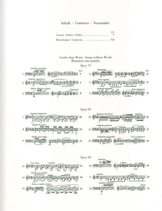 Mendelssohn Bartholdy Piano works, Volume III - Songs without Words
