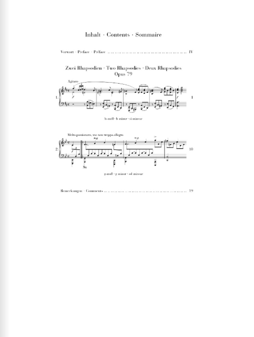 Brahms Two Rhapsodies op. 79