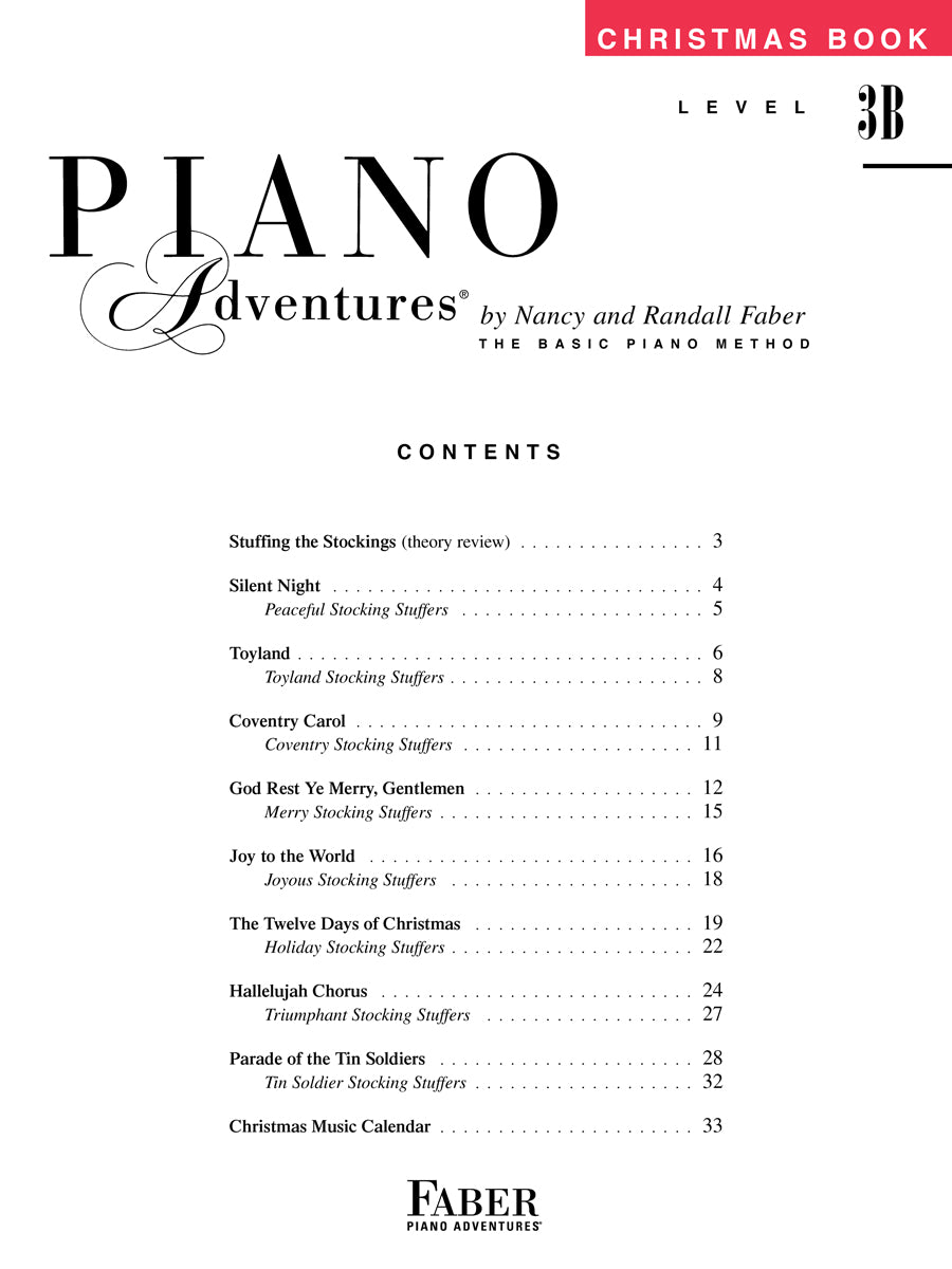 Piano Adventures Christmas Book Level 3B