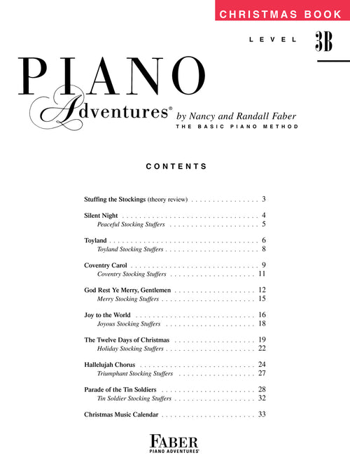 Piano Adventures Christmas Book Level 3B