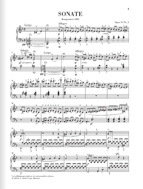 Beethoven Piano Sonata no. 17 d minor op. 31 no. 2 (Tempest)