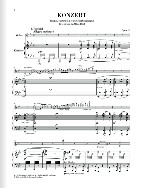Bruch Violin Concerto g minor op. 26