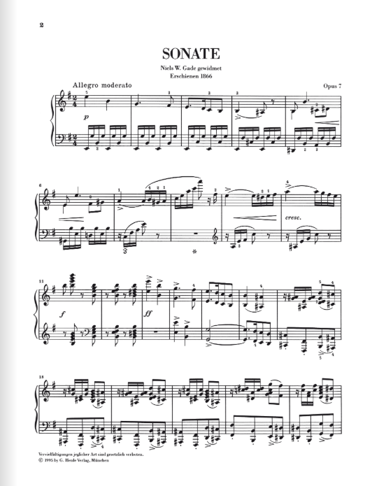 Grieg Piano Sonata e minor op. 7