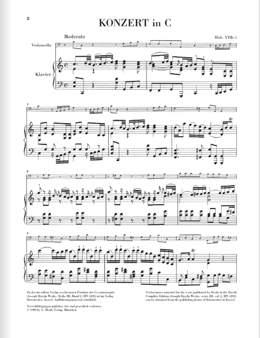 Haydn Violoncello Concerto C major Hob. VIIb:1