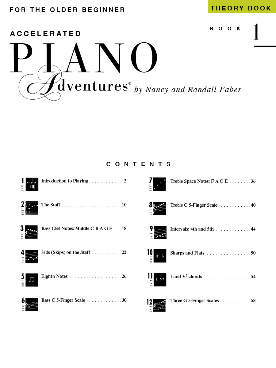 ACCELERATED PIANO ADVENTURES Theory Book1