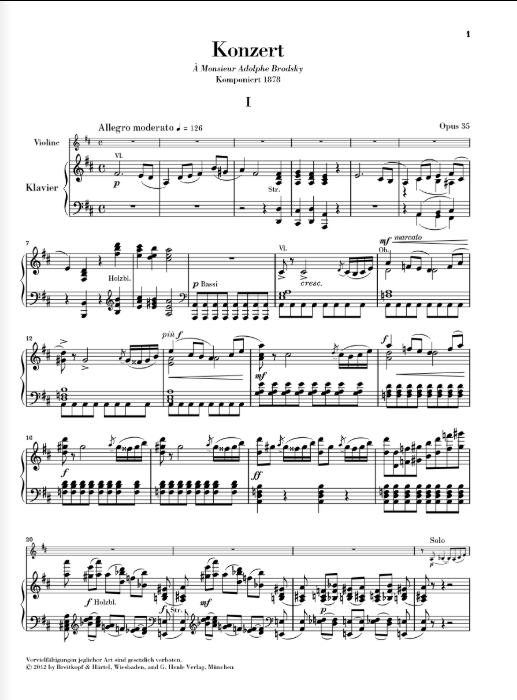 Tchaikovsky Violin Concerto D major op. 35