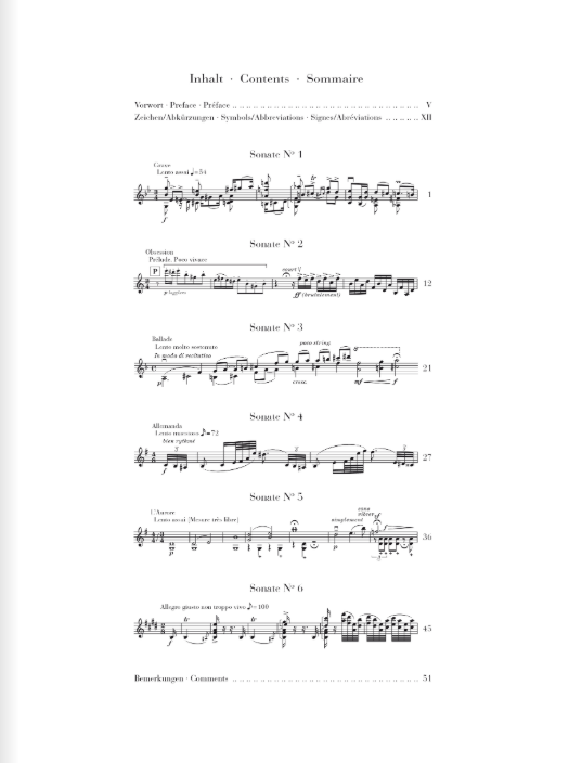 Ysaÿe Six Sonatas op. 27 for Violin solo