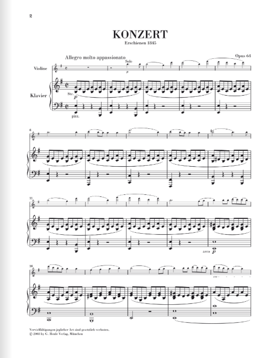 Bartholdy Violin Concerto e minor op. 64