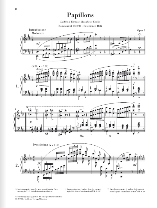Schumann Papillons op. 2
