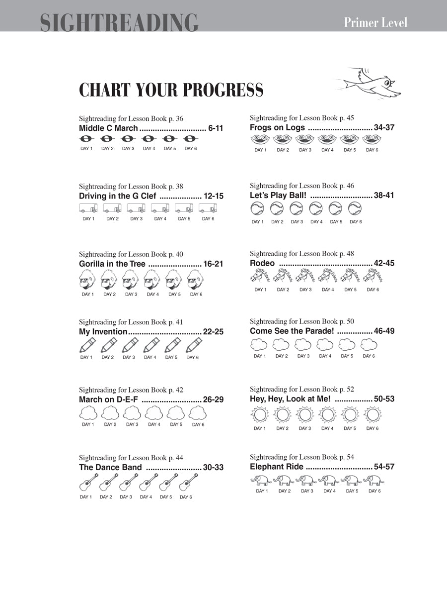 Piano Adventures Sightreading Primer Level
