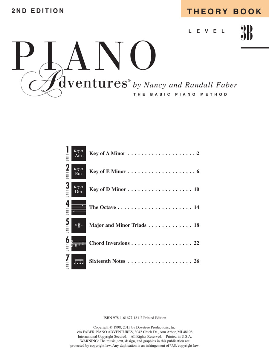 Piano Adventures Theory Book Level 3B
