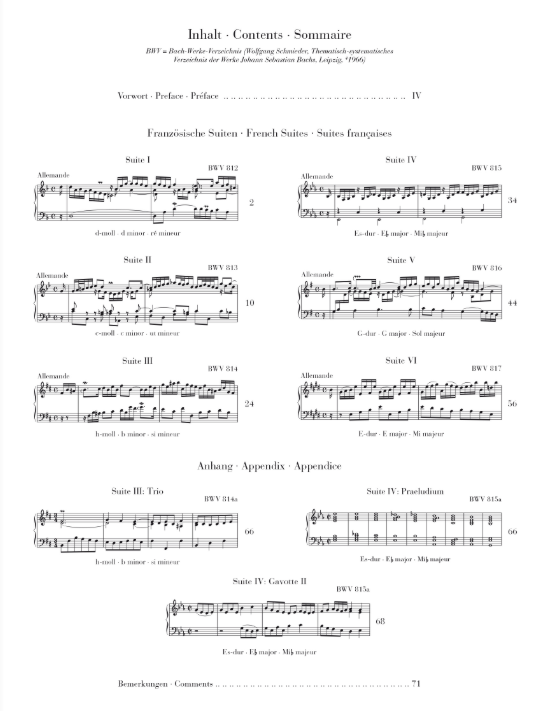 Bach French Suites BWV 812-817