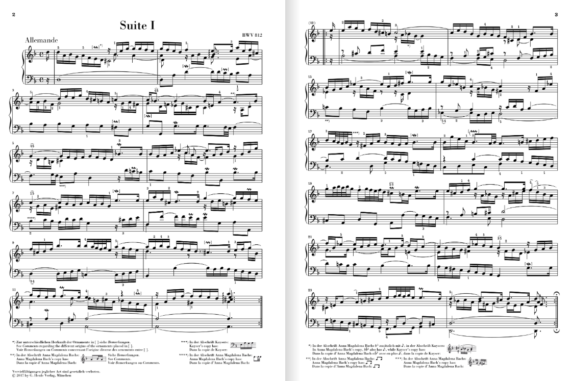 Bach French Suites BWV 812-817