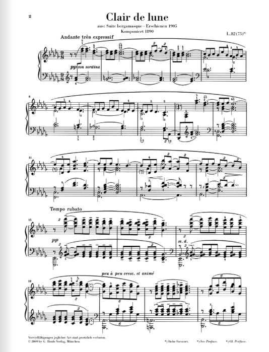 Debussy Clair de lune