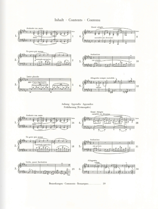 Liszt Consolations (including first edition of the early version)