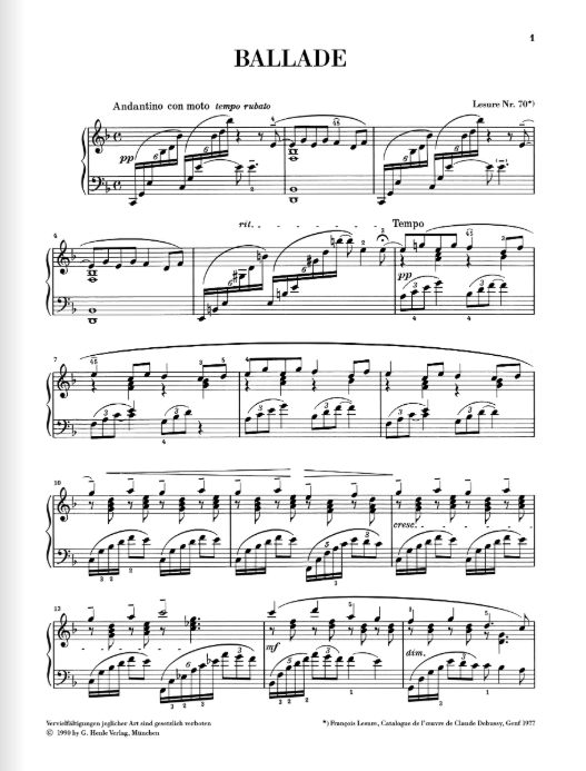 Debussy Ballade